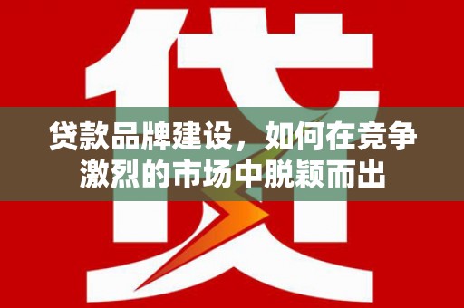 双台子贷款品牌建设，如何在竞争激烈的市场中脱颖而出