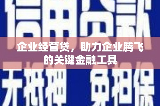双台子企业经营贷，助力企业腾飞的关键金融工具
