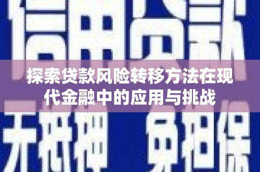 双台子探索贷款风险转移方法在现代金融中的应用与挑战