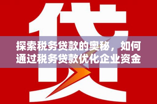双台子探索税务贷款的奥秘，如何通过税务贷款优化企业资金流