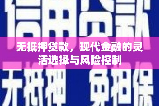 双台子无抵押贷款，现代金融的灵活选择与风险控制