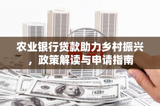 双台子农业银行贷款助力乡村振兴，政策解读与申请指南