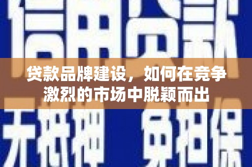 双台子贷款品牌建设，如何在竞争激烈的市场中脱颖而出