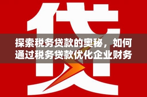 双台子探索税务贷款的奥秘，如何通过税务贷款优化企业财务