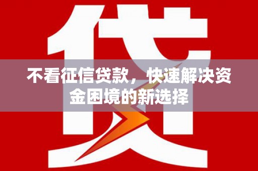 双台子不看征信贷款，快速解决资金困境的新选择