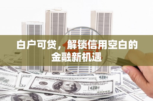 双台子白户可贷，解锁信用空白的金融新机遇