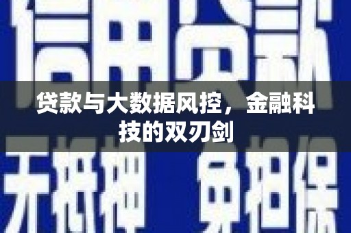 双台子贷款与大数据风控，金融科技的双刃剑