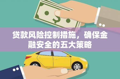 双台子贷款风险控制措施，确保金融安全的五大策略
