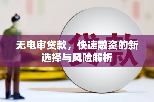 双台子无电审贷款，快速融资的新选择与风险解析