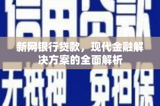 双台子新网银行贷款，现代金融解决方案的全面解析