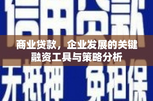 双台子商业贷款，企业发展的关键融资工具与策略分析