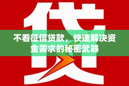 双台子不看征信贷款，快速解决资金需求的秘密武器