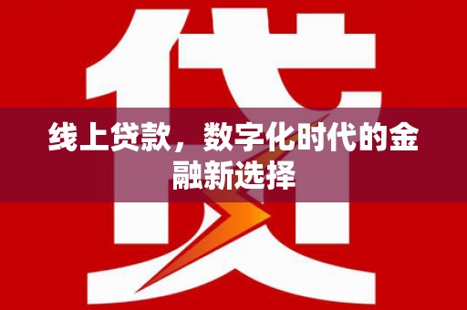 双台子线上贷款，数字化时代的金融新选择
