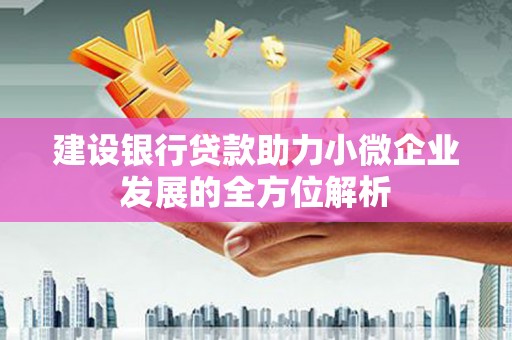 双台子建设银行贷款助力小微企业发展的全方位解析