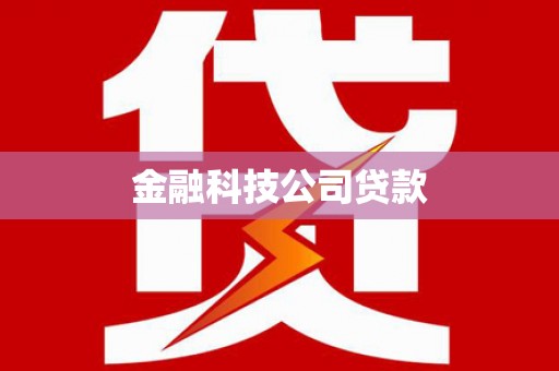 双台子金融科技公司贷款
