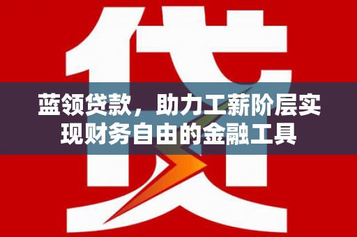 双台子蓝领贷款，助力工薪阶层实现财务自由的金融工具