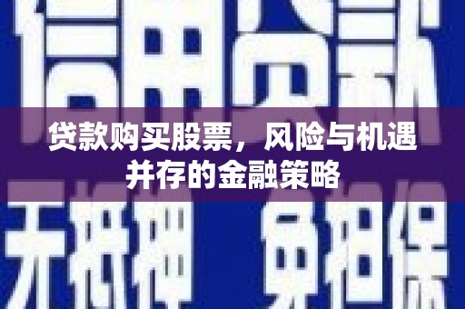 双台子贷款购买股票，风险与机遇并存的金融策略