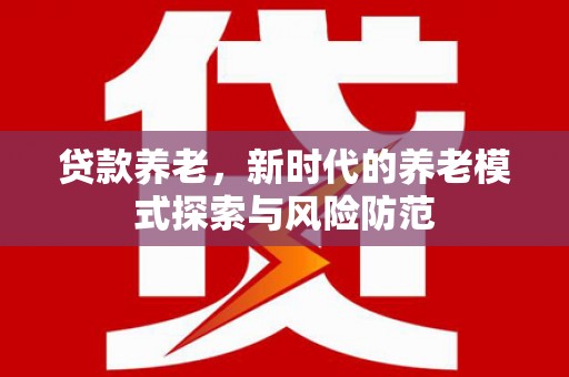 双台子贷款养老，新时代的养老模式探索与风险防范